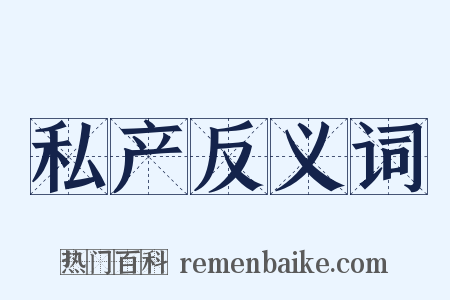 私产反义词是什么意思的图片